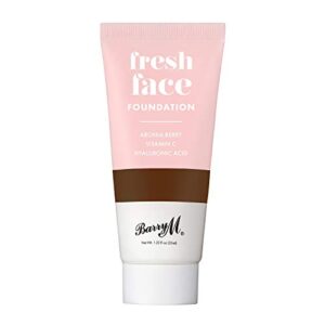 Barry M Cosmetics Fresh Face Lightweight Liquid Foundation Infused With Hyaluronic Acid And Vitamin C, Shade 18
